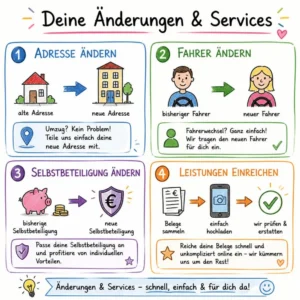Änderungen zum Kfz-Vertrag bei greenAssec Finanzservice einreichen